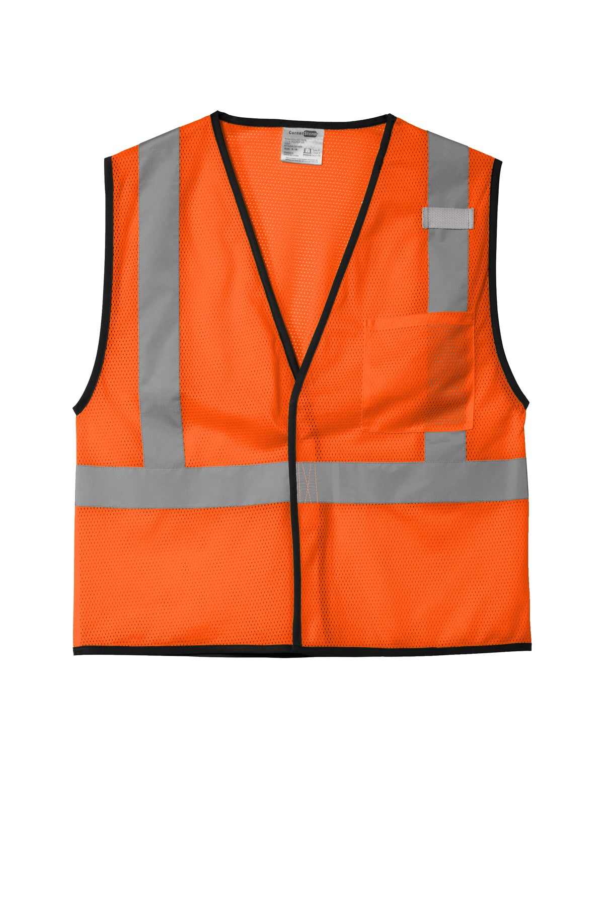 CornerStone ® ANSI 107 Class 2 Economy Mesh One-Pocket Vest-CSV100