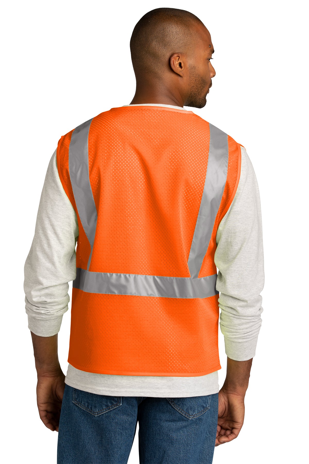 CornerStone® ANSI 107 Class 2 Mesh Zippered Vest-CSV102