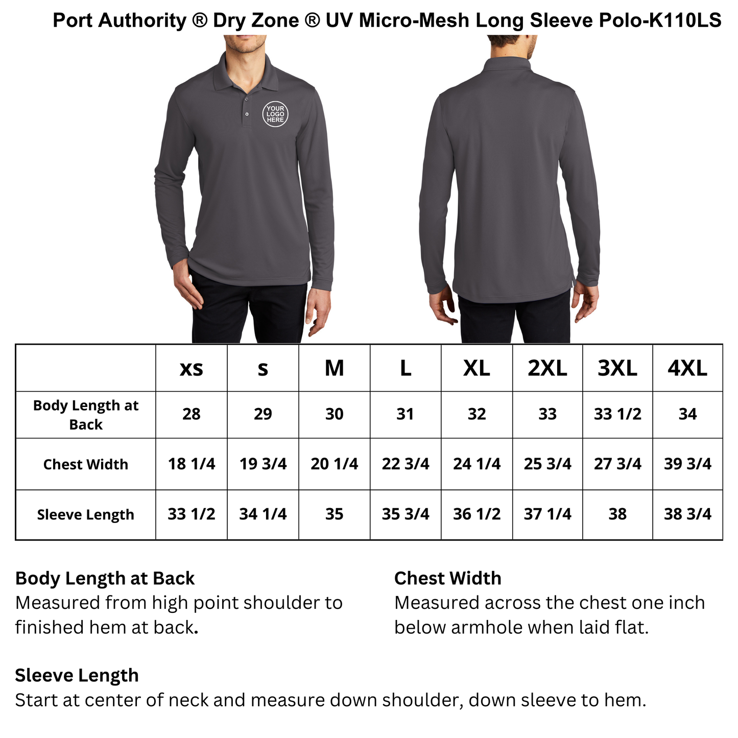 Port Authority ® Dry Zone ® UV Micro-Mesh Long Sleeve Polo-K110LS