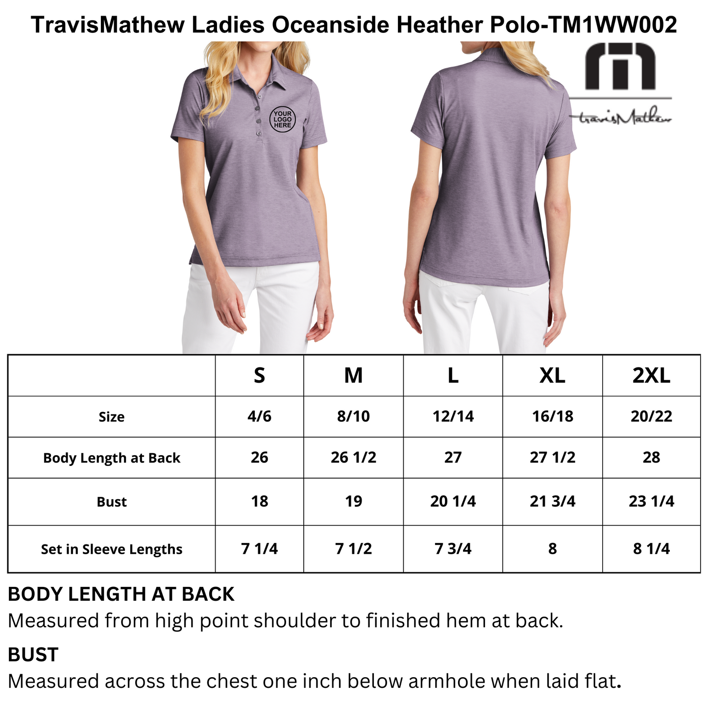 TravisMathew Ladies Oceanside Heather Polo-TM1WW002