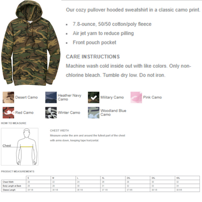 Port & Company® Core Fleece Camo Pullover Hooded Sweatshirt-PC78HC