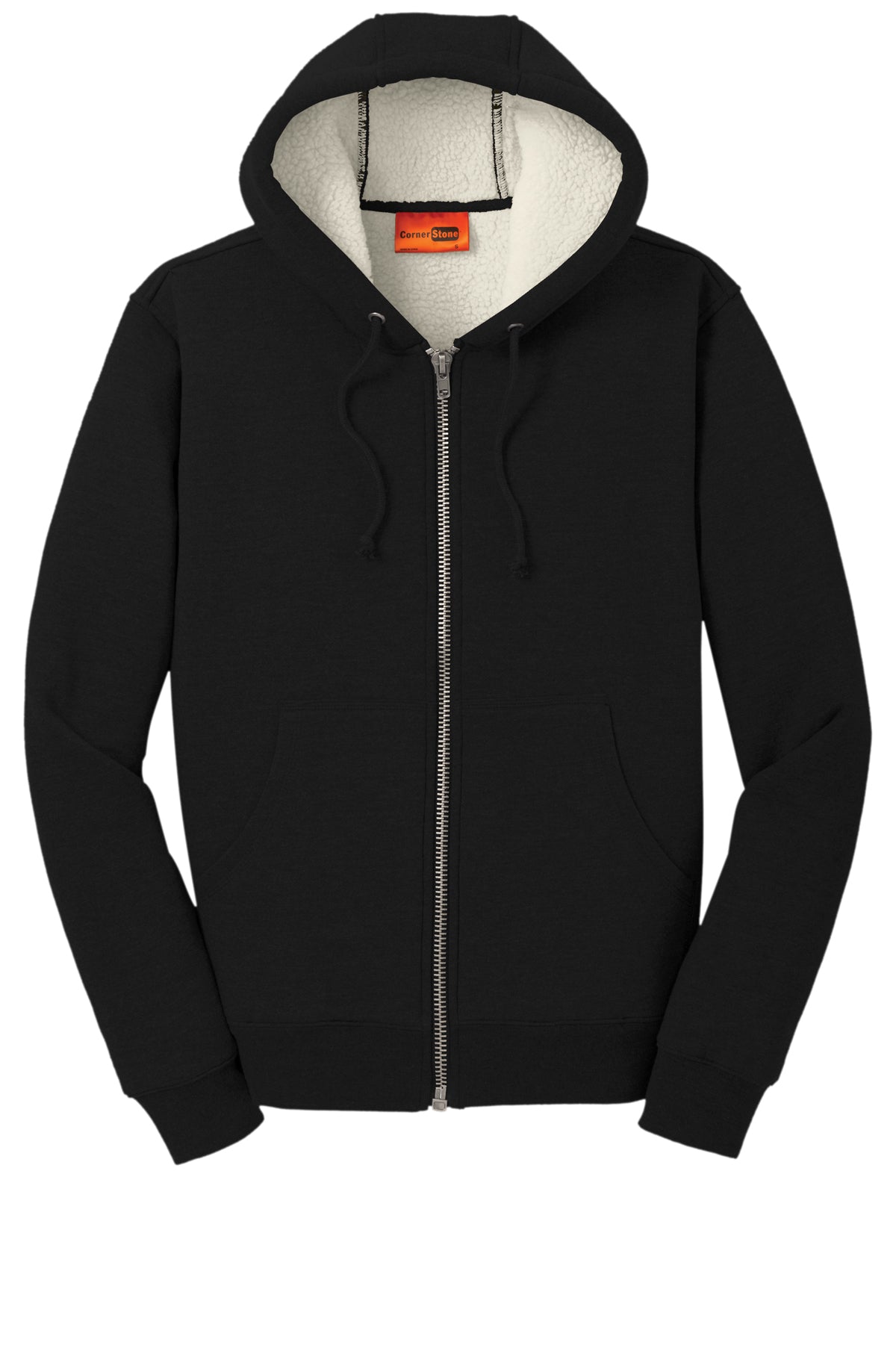 CornerStone® Heavyweight Sherpa-Lined Hooded Fleece Jacket-CS625