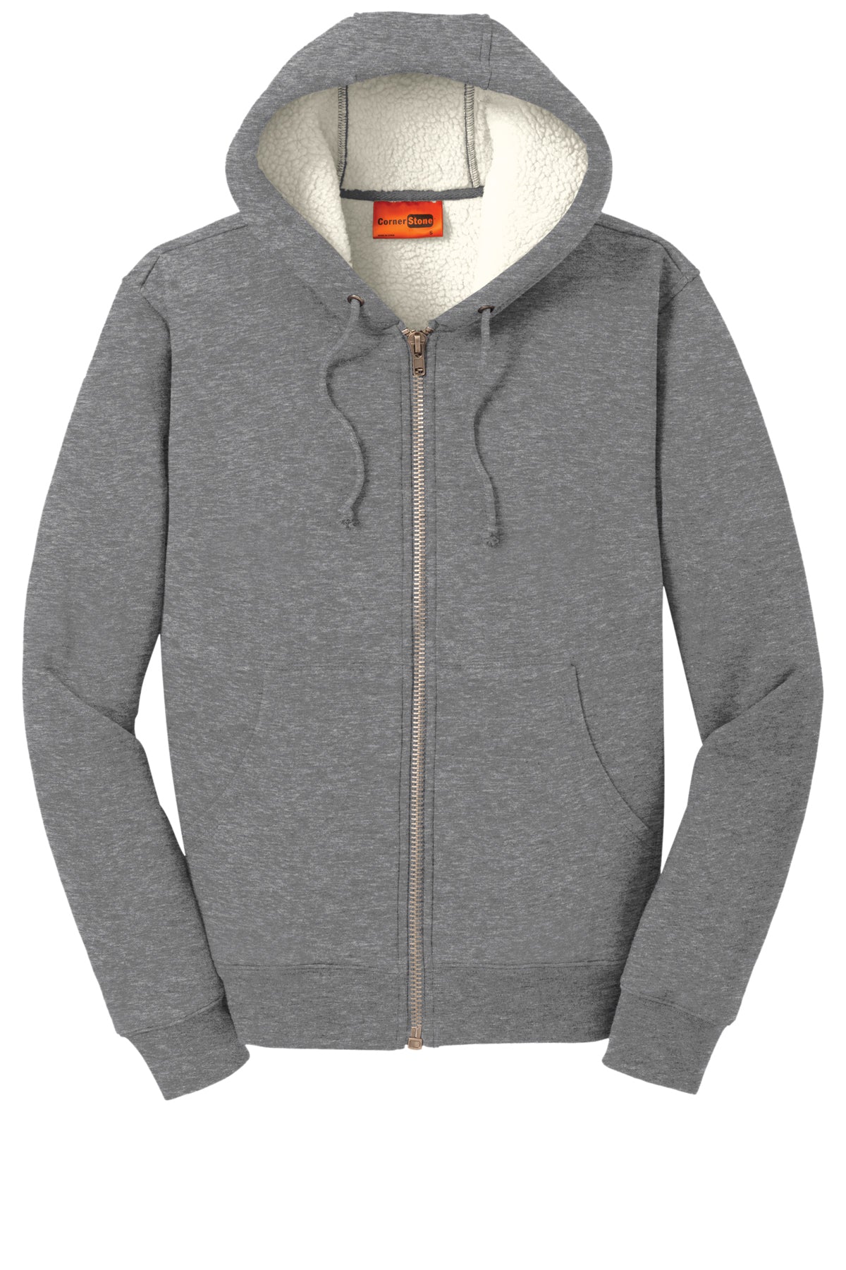 CornerStone® Heavyweight Sherpa-Lined Hooded Fleece Jacket-CS625