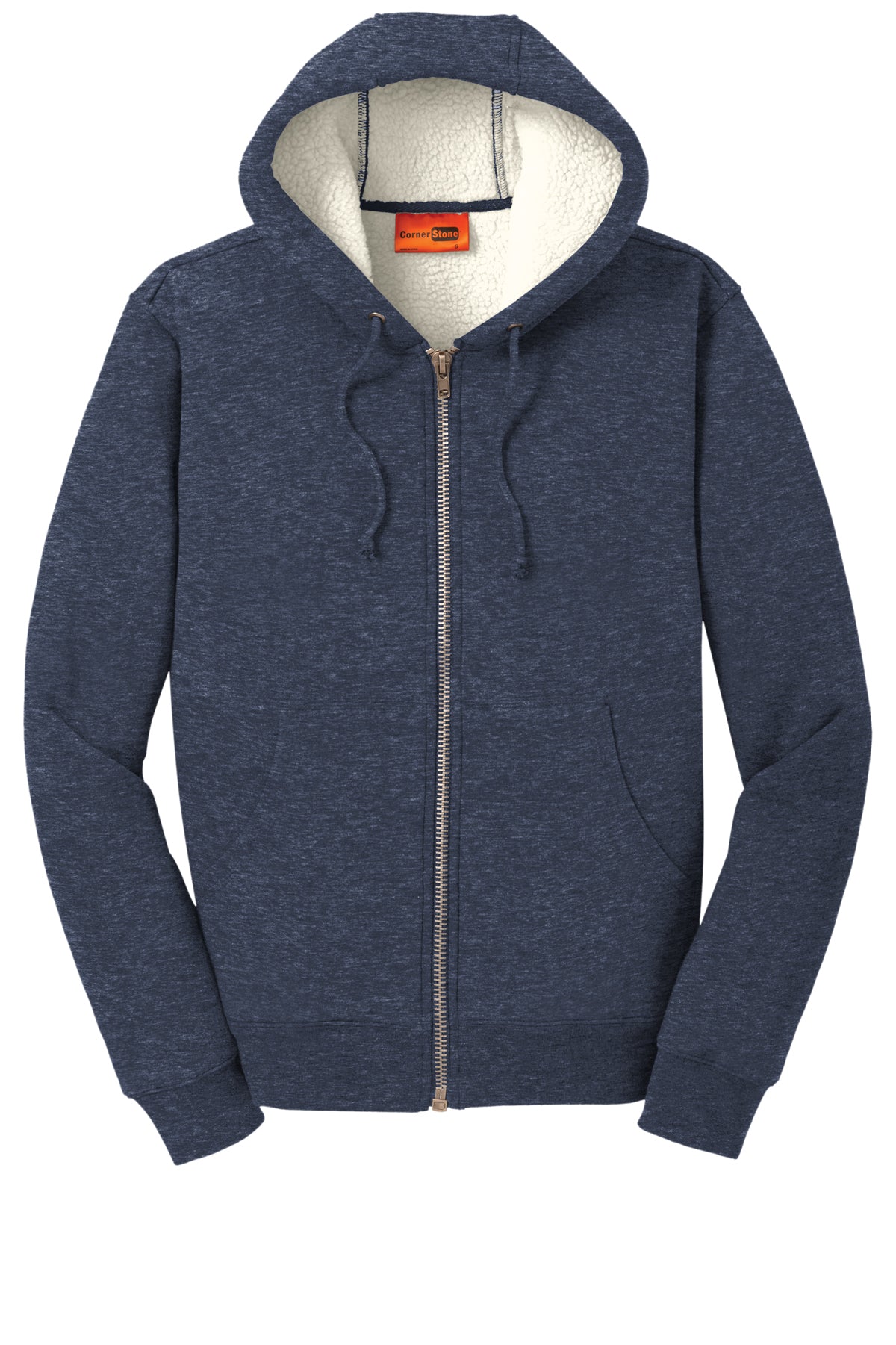 CornerStone® Heavyweight Sherpa-Lined Hooded Fleece Jacket-CS625