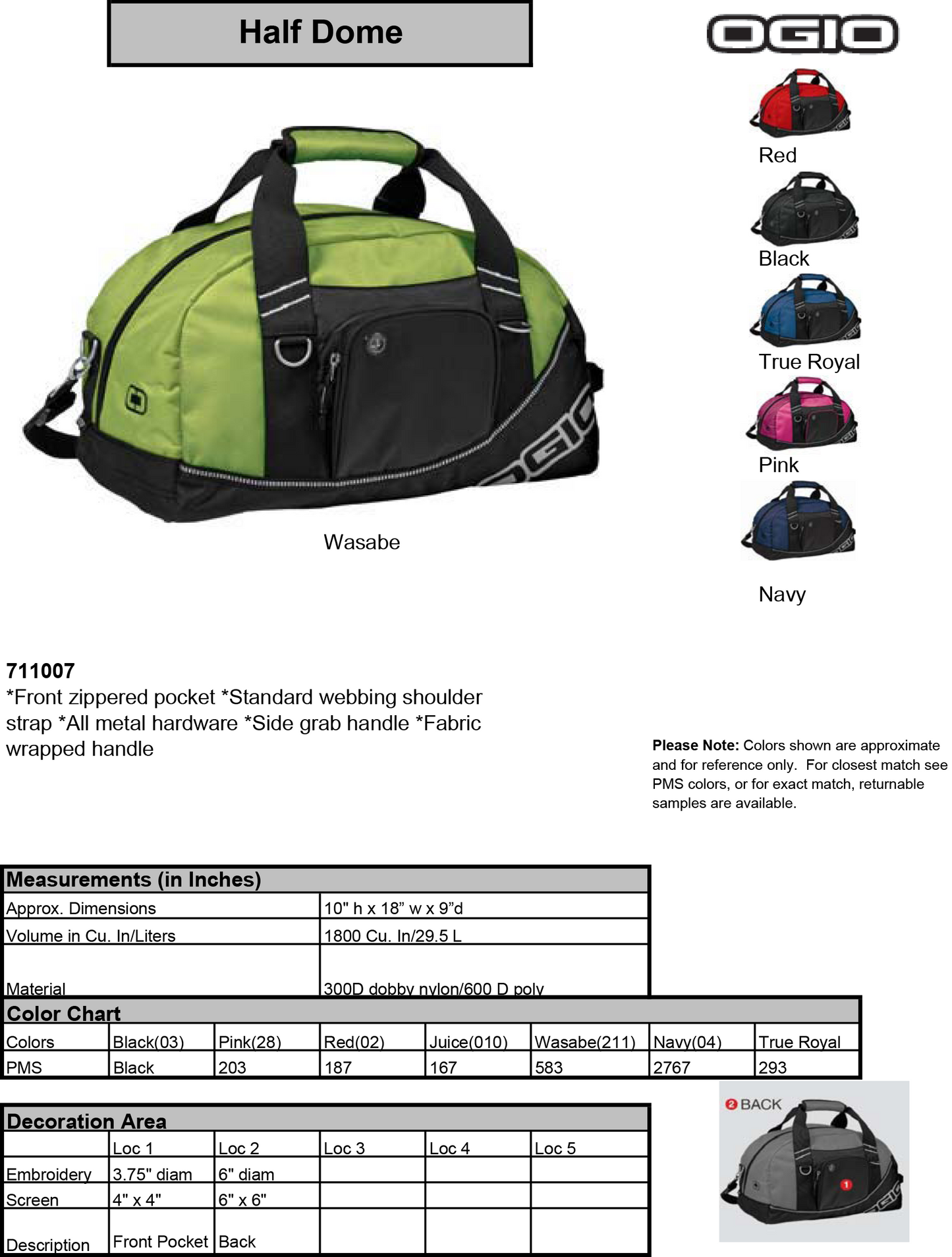 OGIO® - Half Dome Duffel-711007