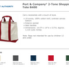 Port Authority® - Ideal Twill Two-Tone Shopping Tote-B400