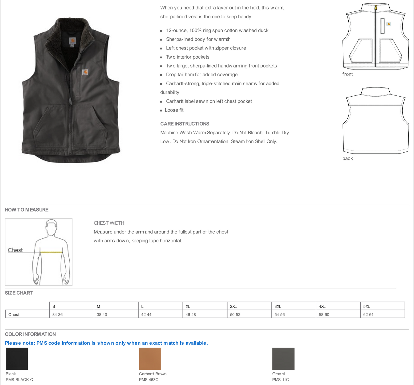 Carhartt® Sherpa-Lined Mock Neck Vest-CT104277