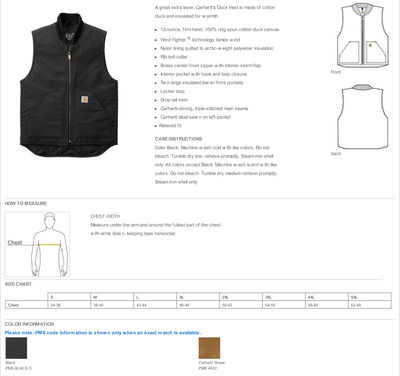 Carhartt ® Duck Vest-CT106676