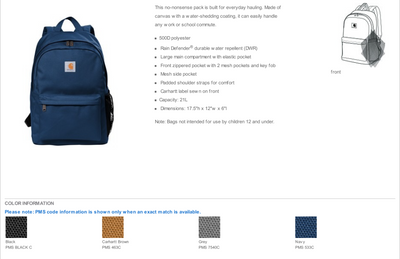 Carhartt® Canvas Backpack-CT89241804