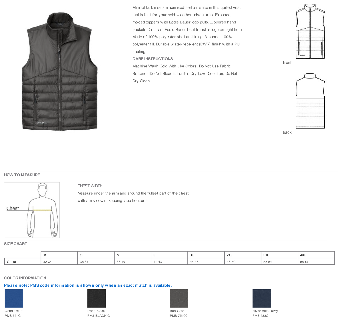 Eddie Bauer ® Quilted Vest-EB512