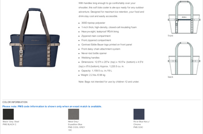 Eddie Bauer ® Max Cool Tote Cooler-EB801