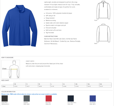 Port Authority® Dry Zone® UV Micro-Mesh 1/4-Zip-K112