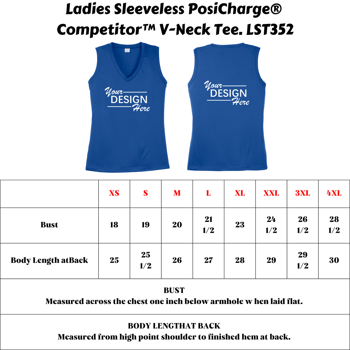 Sport-Tek® Ladies Sleeveless PosiCharge® Competitor™ V-Neck Tee-LST352