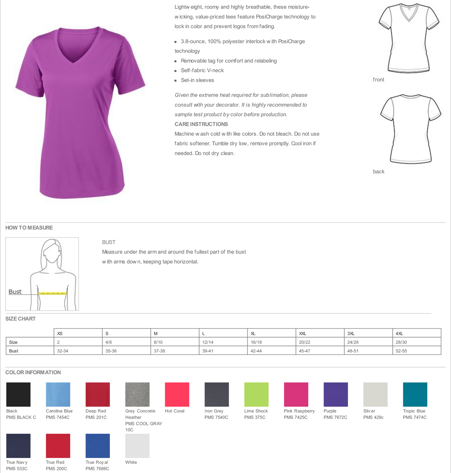 Sport-Tek® Ladies PosiCharge® Competitor™ V-Neck Tee-LST353