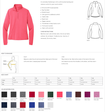 Sport-Tek® Ladies Sport-Wick® Stretch 1/4-Zip Pullover-LST850