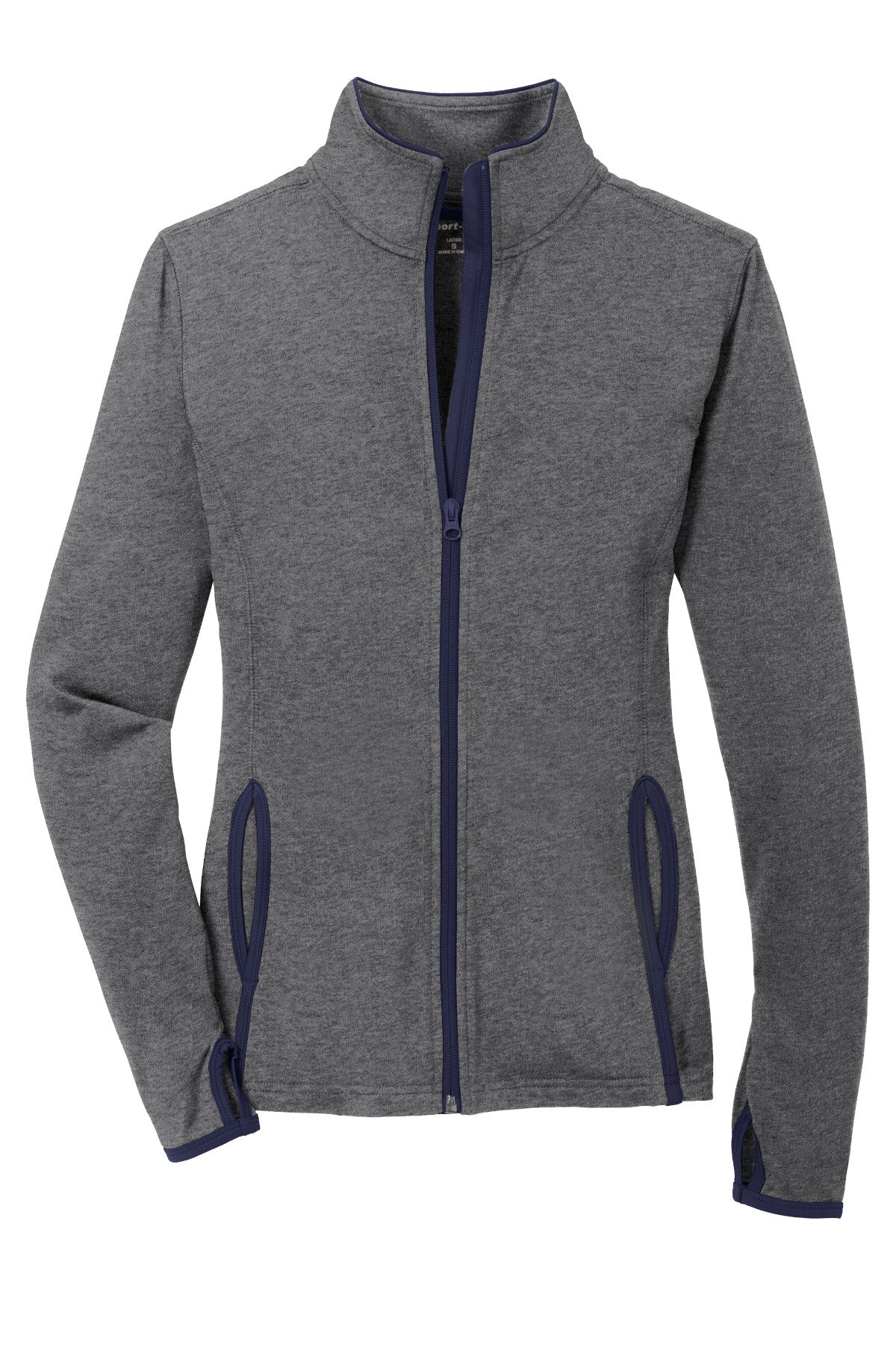 Sport-Tek® Ladies Sport-Wick® Stretch Contrast Full-Zip Jacket-LST853