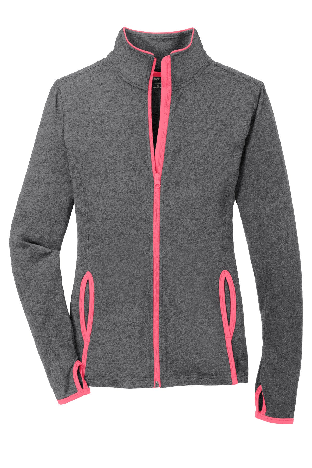 Sport-Tek® Ladies Sport-Wick® Stretch Contrast Full-Zip Jacket-LST853