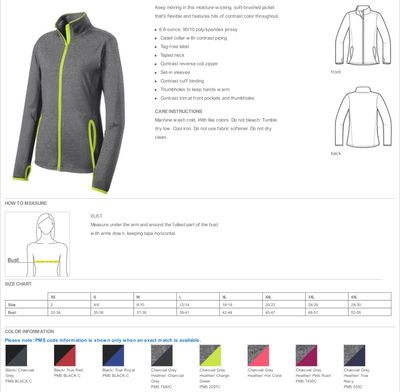 Sport-Tek® Ladies Sport-Wick® Stretch Contrast Full-Zip Jacket-LST853