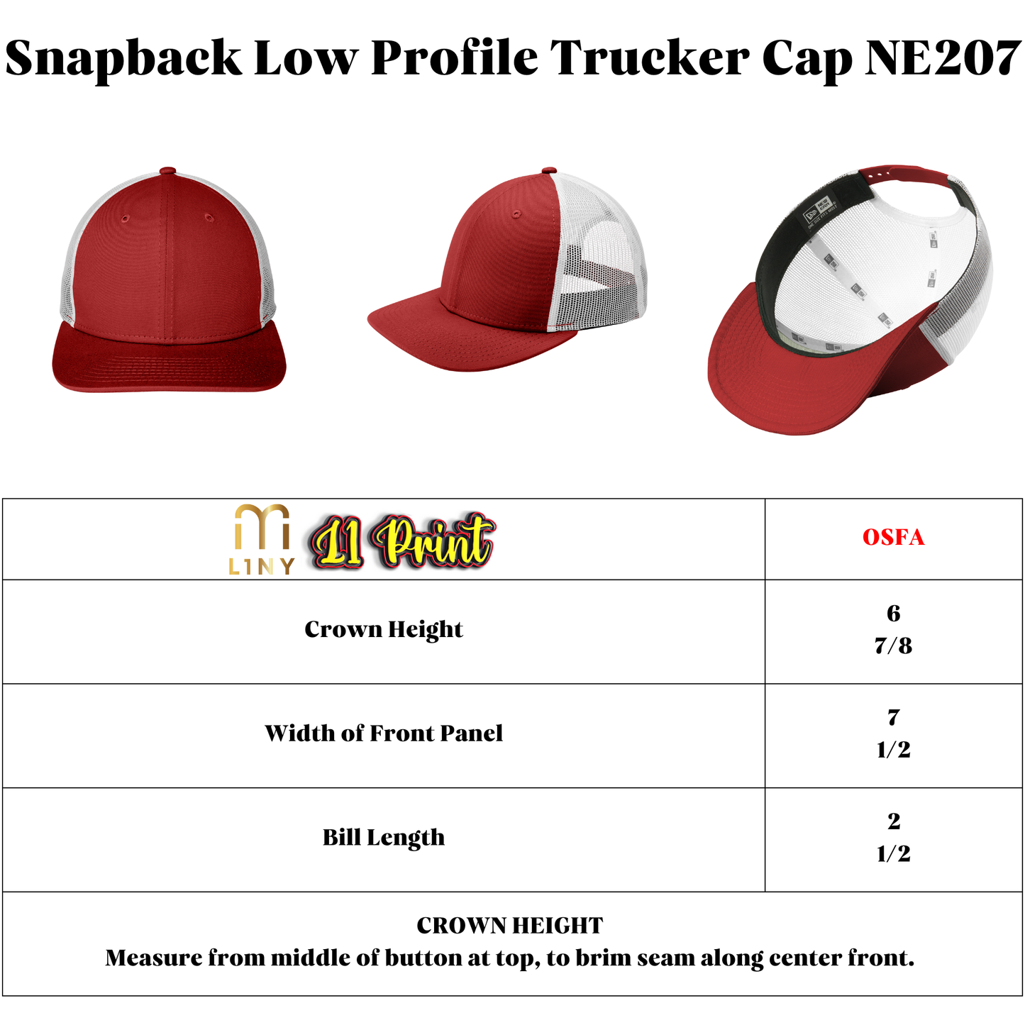 New Era® Snapback Low Profile Trucker Cap-NE207