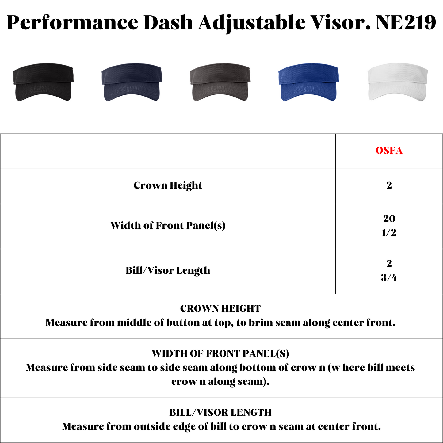 New Era ® Performance Dash Adjustable Visor-NE219