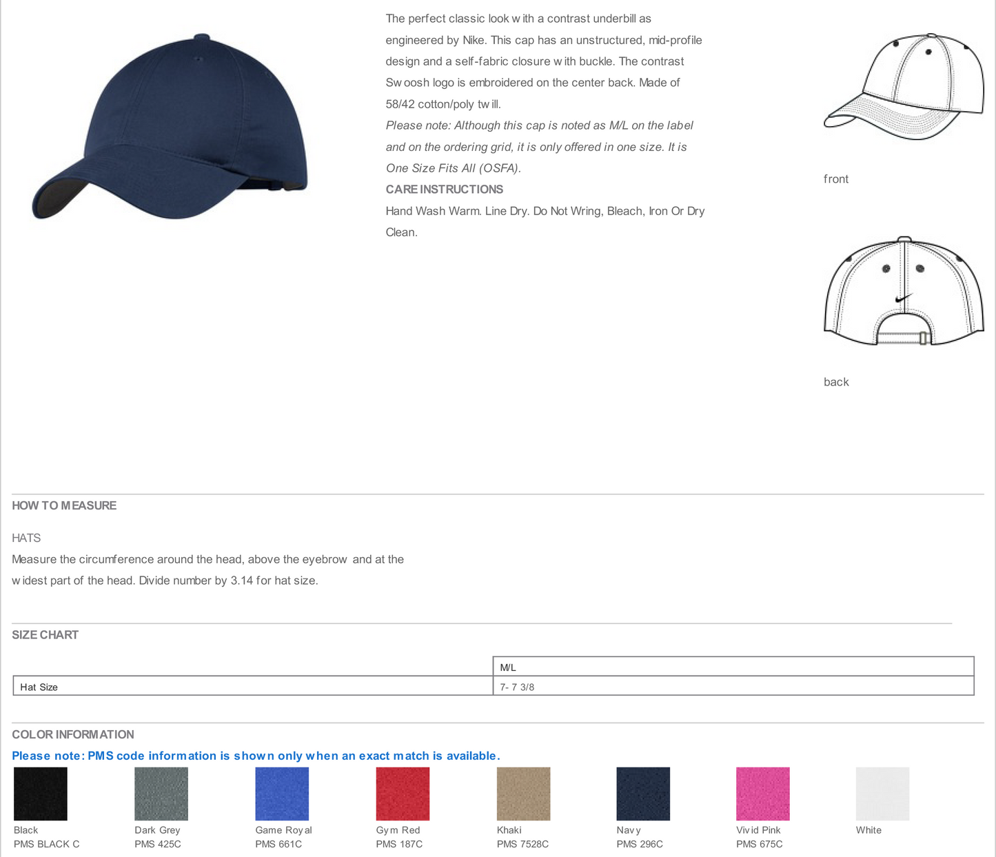 Nike Unstructured Cotton/Poly Twill Cap-NKFB6449