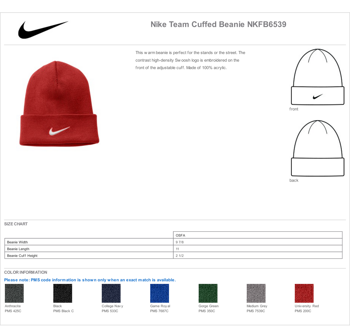 Nike Team Cuffed Beanie-NKFB6539