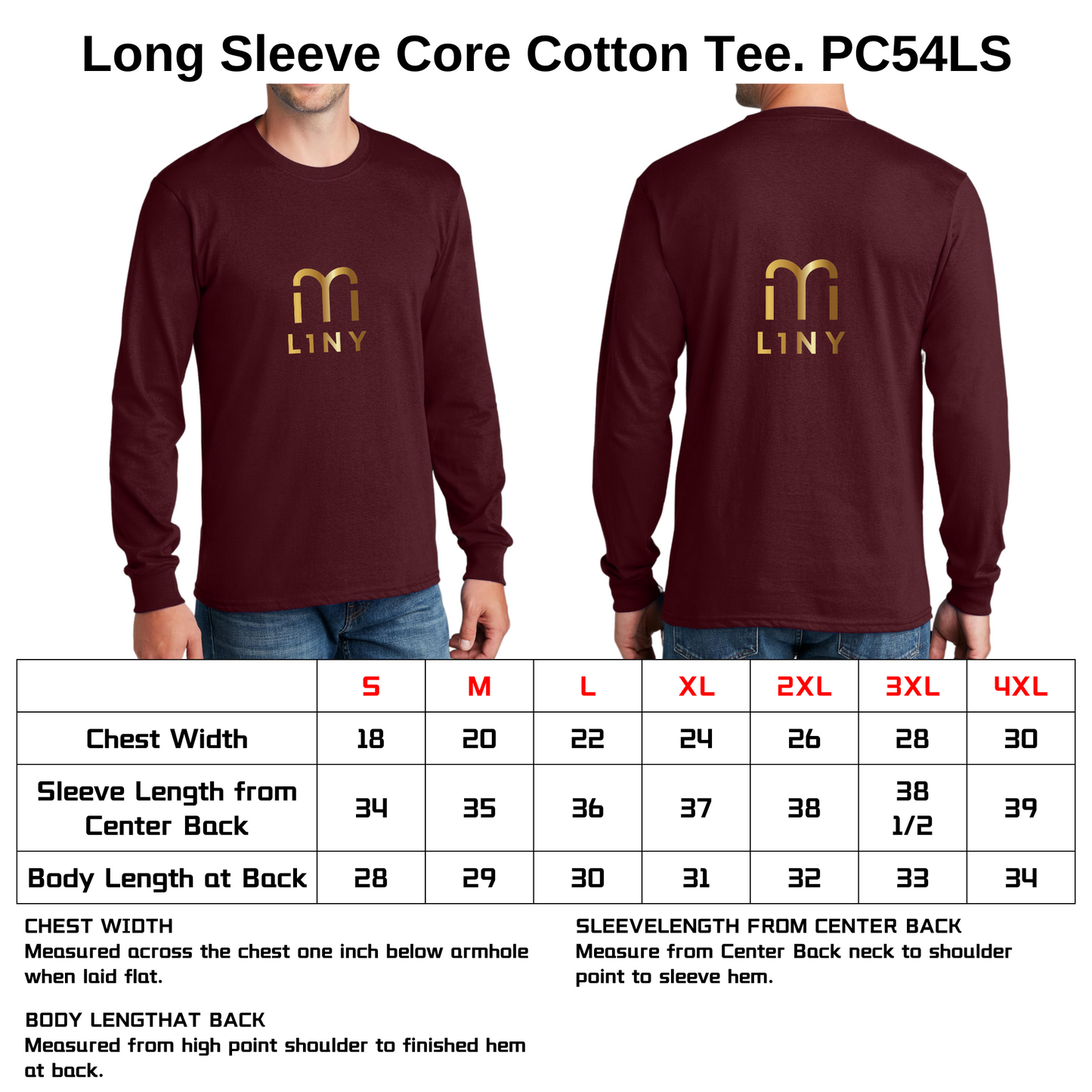 Port & Company Long Sleeve Core Cotton Tee-PC54LS