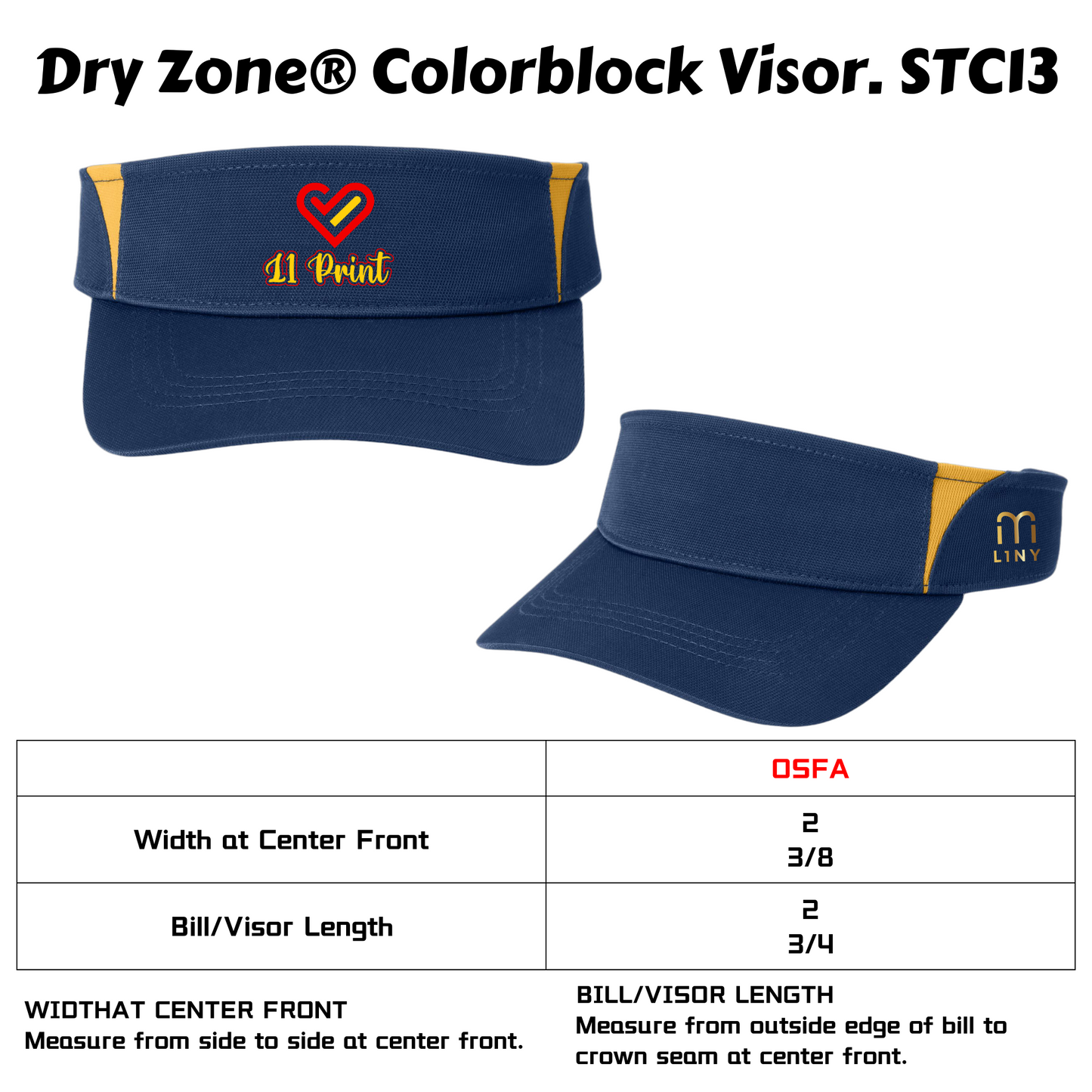 Sport-Tek® Dry Zone® Colorblock Visor-STC13