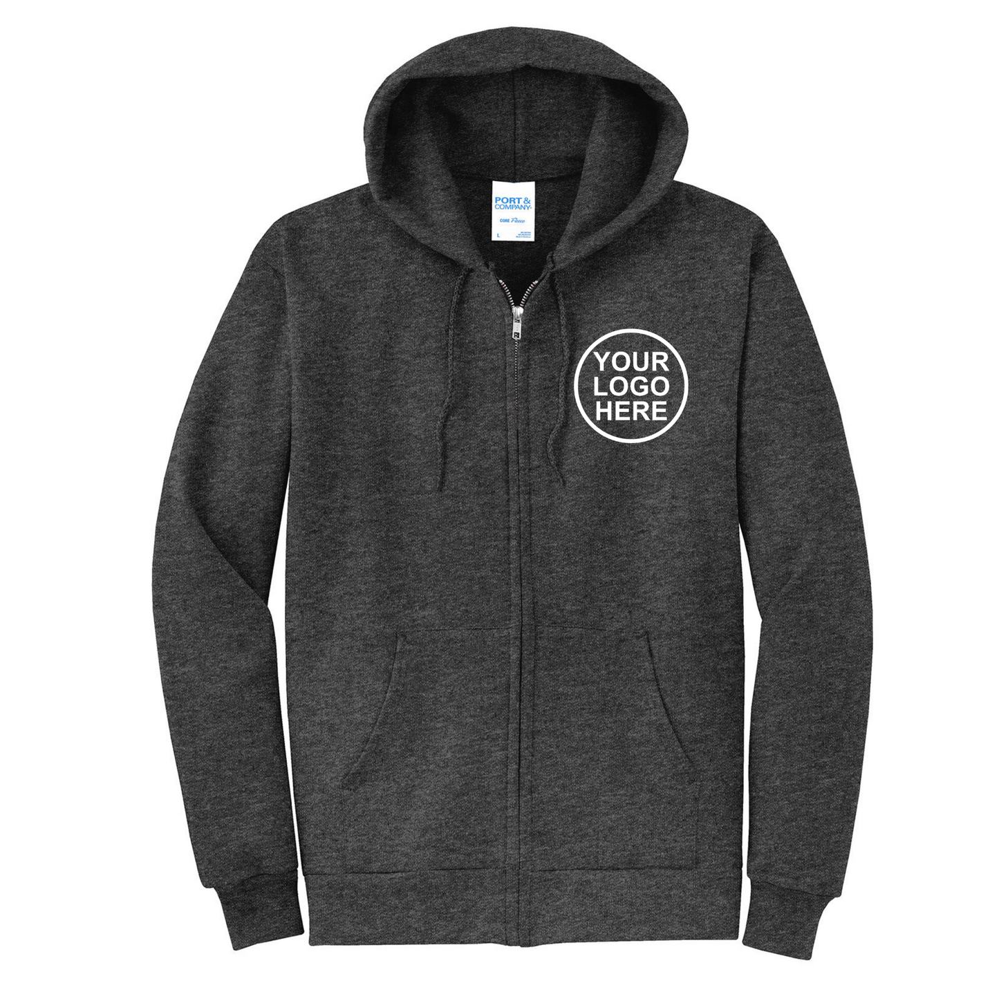 Port & Company® Core Fleece Full-Zip Hooded Sweatshirt-PC78ZH