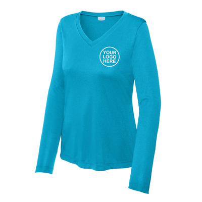 Sport-Tek® Ladies Long Sleeve PosiCharge® Competitor™ V-Neck Tee-LST353LS