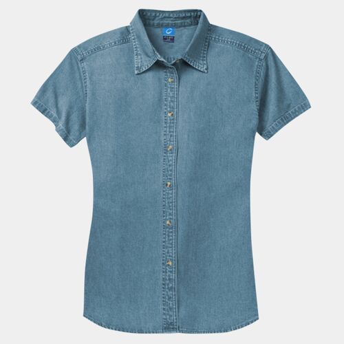 Women's Short Sleeve Value Denim Shirt Thumbnail