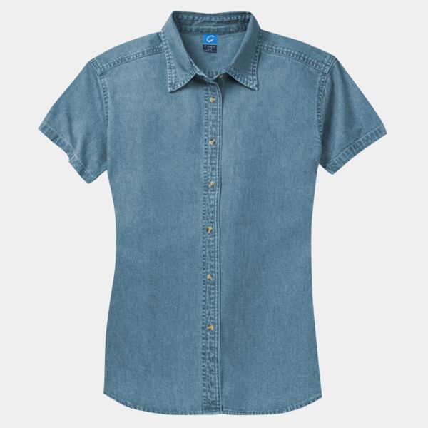 Women's Short Sleeve Value Denim Shirt Thumbnail