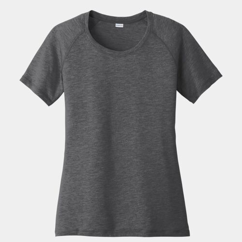 Women's PosiCharge ® Tri Blend Wicking Scoop Neck Raglan Tee Thumbnail