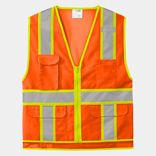 Ansi 107 Class 2 Surveyor Zippered Two Tone Vest Thumbnail