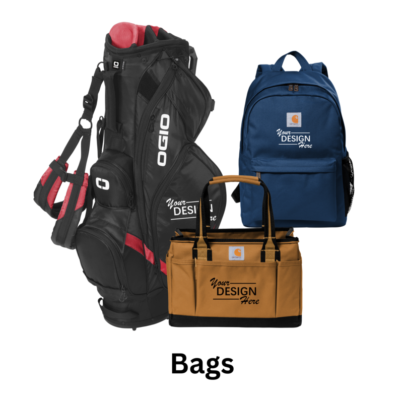 Custom printed and embroidered bags for business branding