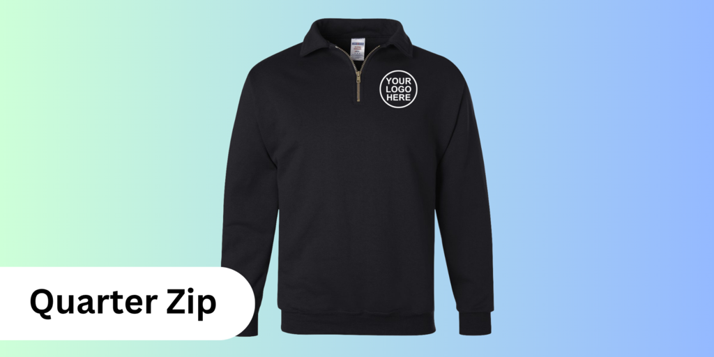 Custom Quarter Zip Sweatshirts with Embroidered Logo