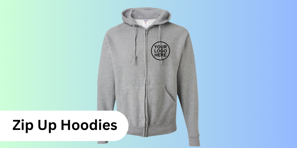 Custom Zip Up Hoodies with Personalized Embroidery Design