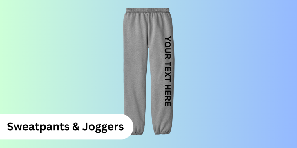 Custom Sweatpants and Joggers with Personalized Logo Printing