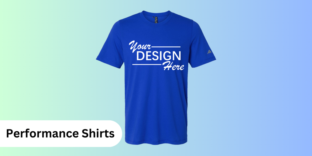 Custom Performance Shirts with Logo Printing for Teams and Activewear