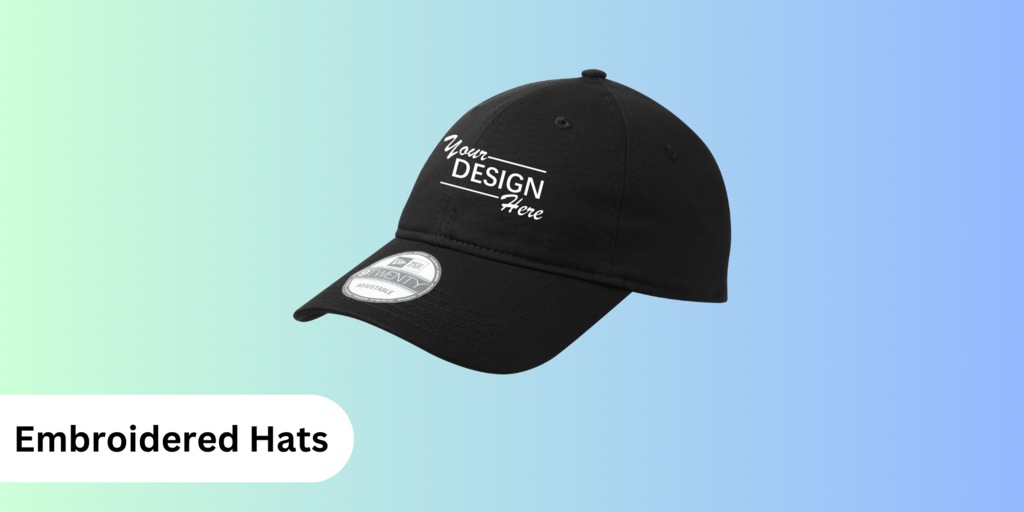 Custom embroidered hats with logo Long Island