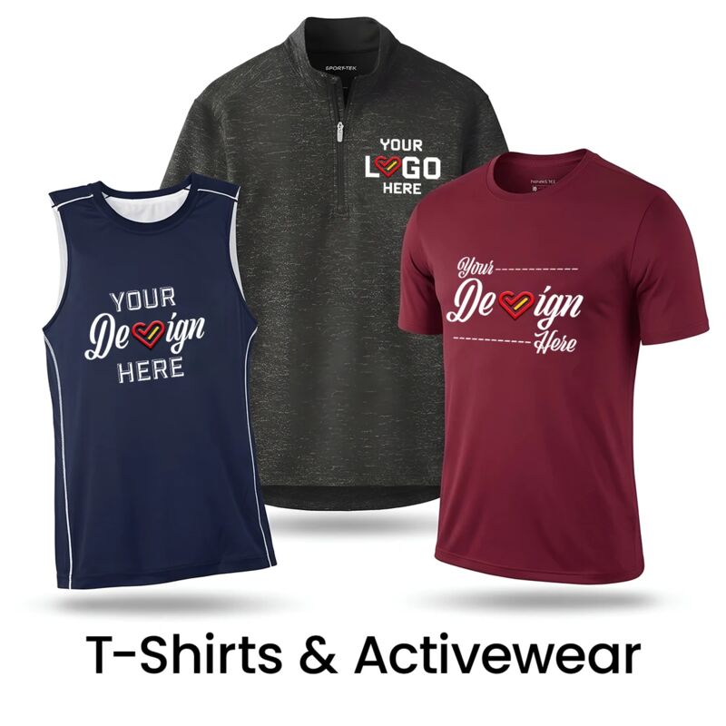 Custom t-shirts and activewear