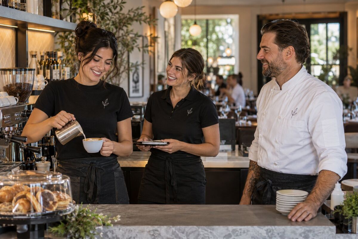 Professional restaurants & cafés apparel in an industry-specific work setting
