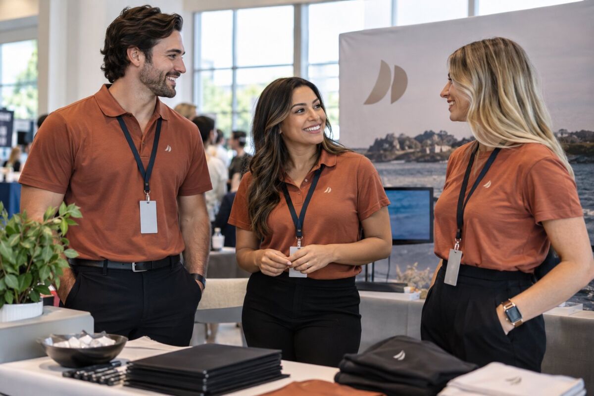 Professional corporate events & promotions apparel in an industry-specific work setting