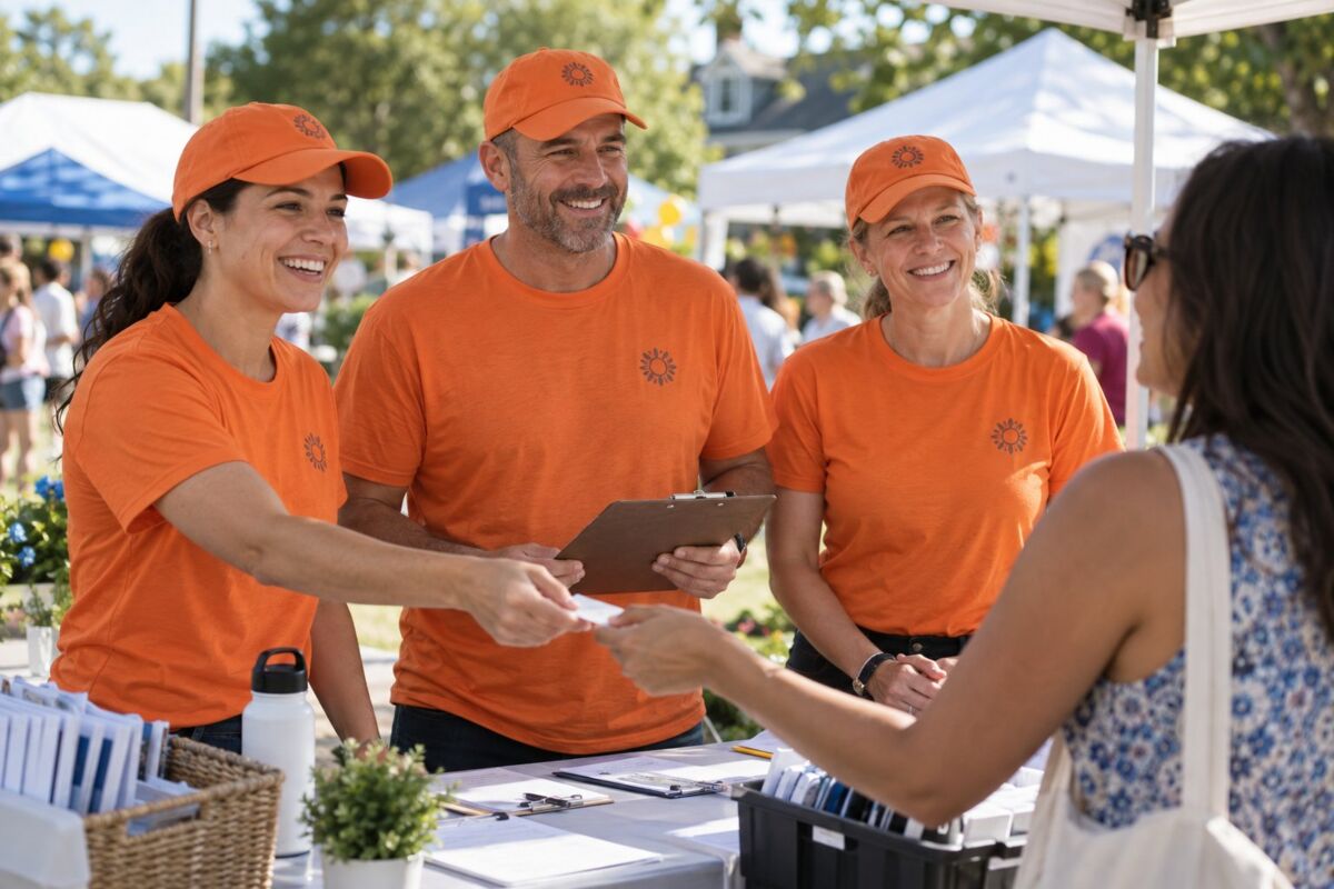 Professional community events & festivals apparel in an industry-specific work setting