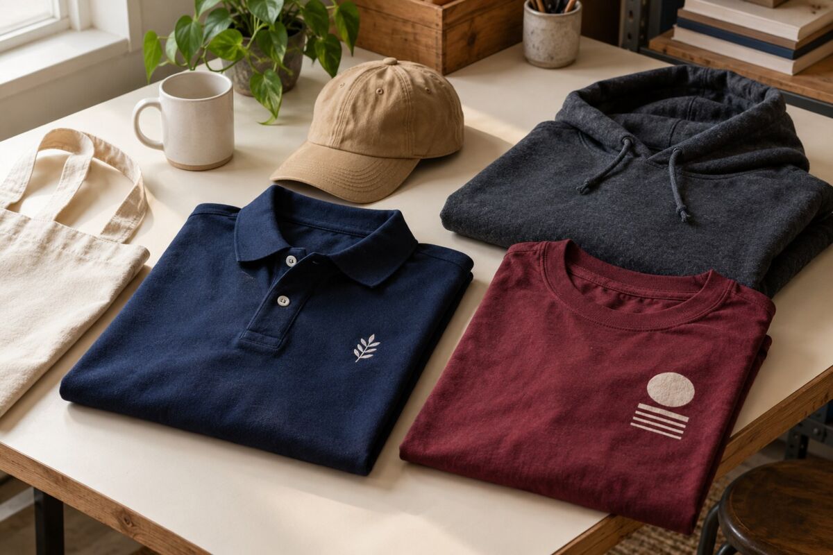 Custom printed t-shirts, hoodies, polos, hats, bags and promo products by L1 Print