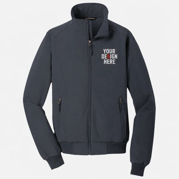 Port Authority Soft Shell Bomber Jacket J337 — Your Design Here customization example