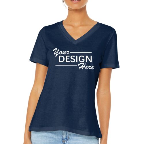 Women's Relaxed Jersey Short Sleeve V Neck Tee Thumbnail