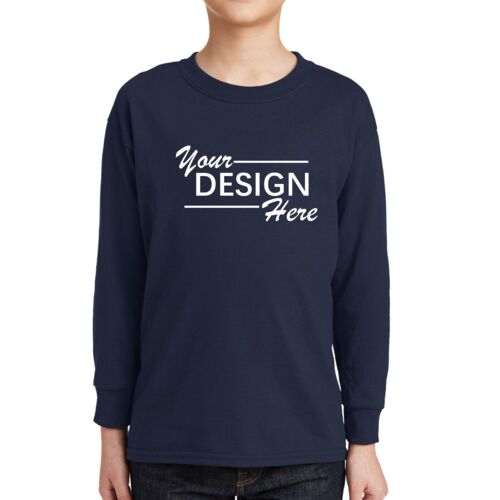 Youth Heavy Cotton 100% Cotton Long Sleeve T Shirt Thumbnail
