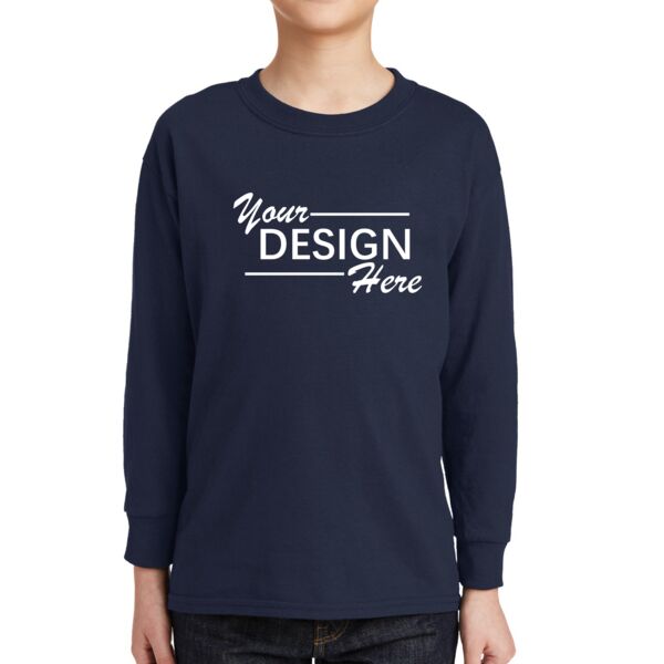 Youth Heavy Cotton 100% Cotton Long Sleeve T Shirt Thumbnail