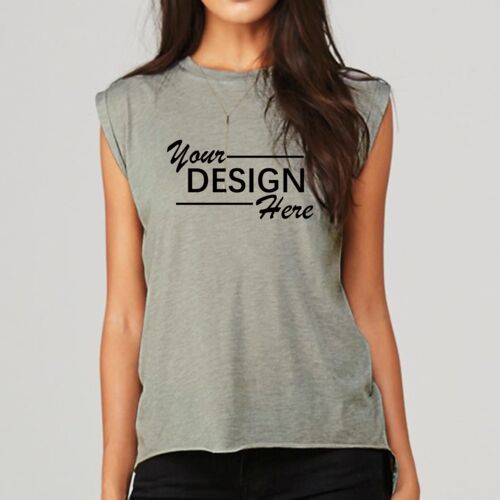 Women’s Flowy Rolled Cuffs Muscle Tee Thumbnail